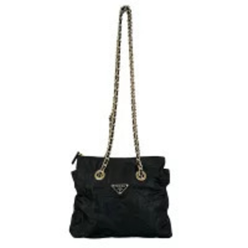 Prada Diagramme Quilted Leather Shoulder Bag Black